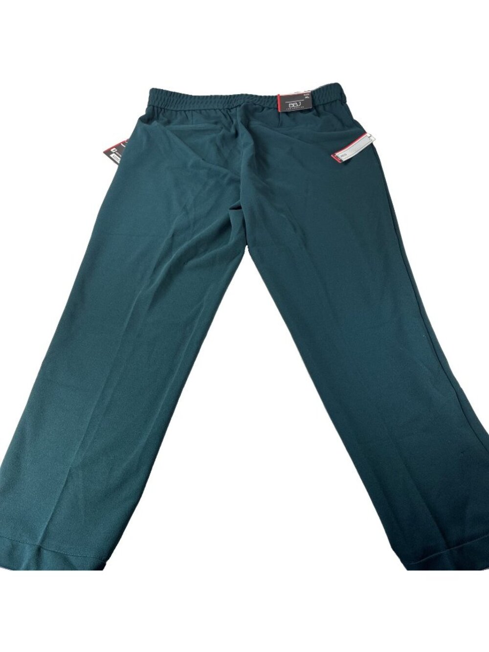 NWT BBJ Los Angeles Women’s XL Hunter Green Joggers Stretch Zipper Pockets 73149